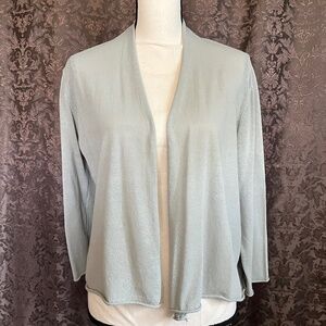 Coldwater Creek Lightweight 3/4 Sleeve Cardigan Grey Tone Size Small NWOT